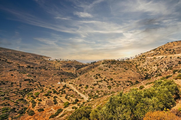 Landscape in Sikinos island Greece