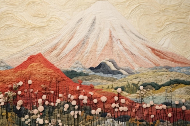 Landscape tapestry quilting textile