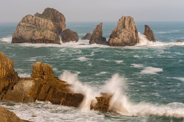 Landscape in the Urros de Liencres. Cantabria. Spain.