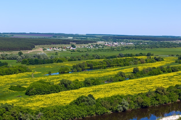 Landscape in the valley of the Don River in central Russia