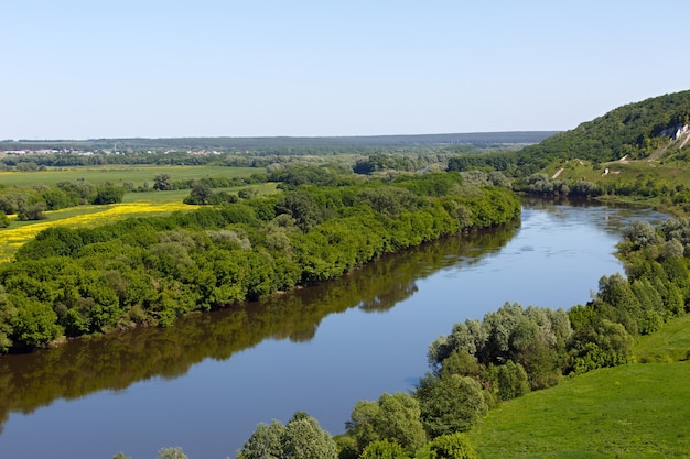 Landscape in the valley of the Don River in central Russia