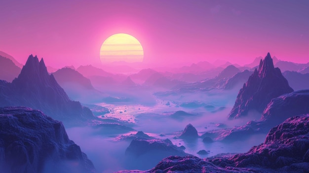 landscape vapor wave synth background ar 169 v 6 Job ID 50936c3b0c4f40a49916cee80d21319e