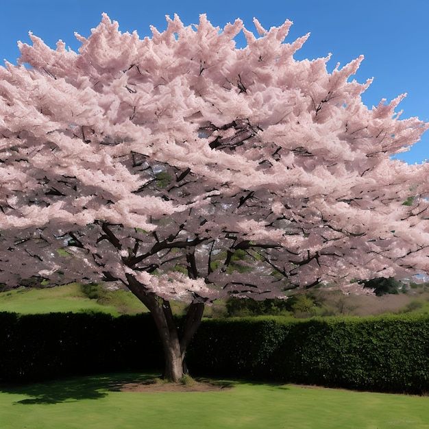 Landscape view of cherry blossom sakura generative art by AI