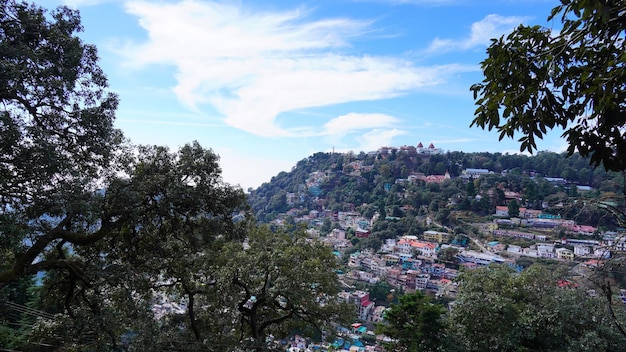 landscape of village and sky view in nanital