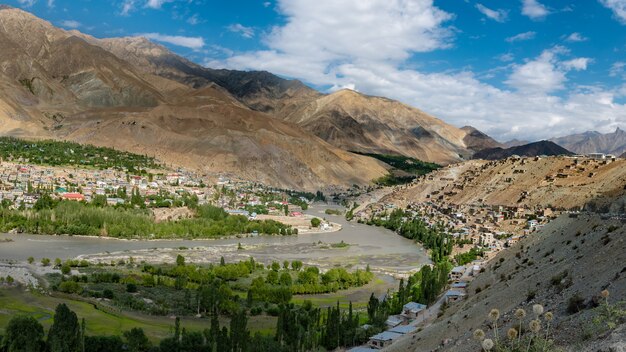 landscape on the way of Zanskar road at Himalaya Range