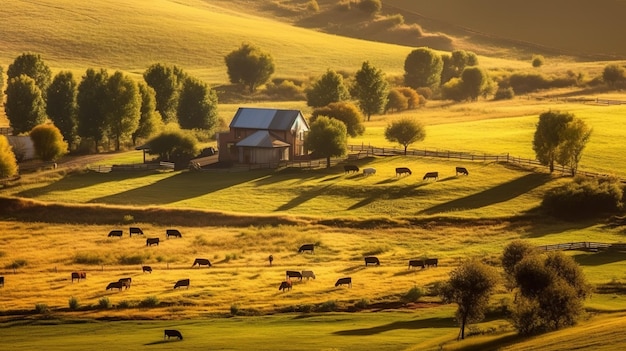 A landscape with sky and land