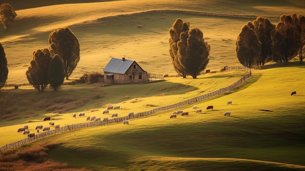 A landscape with sky and land