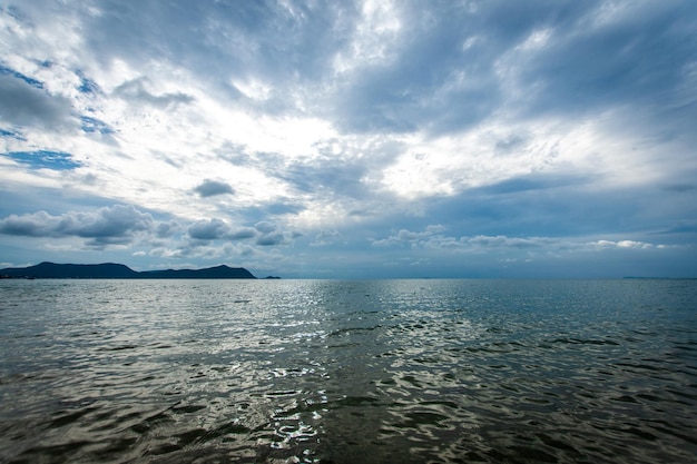 Landscape with views of the islands in Thailand. Clouds over the sea