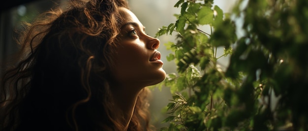 A landscape of women with tree