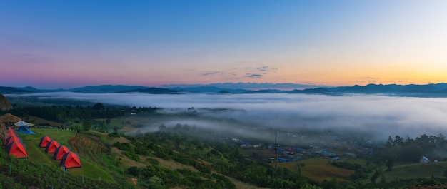 Landscape of Yun Lai viewpoint at sunrise