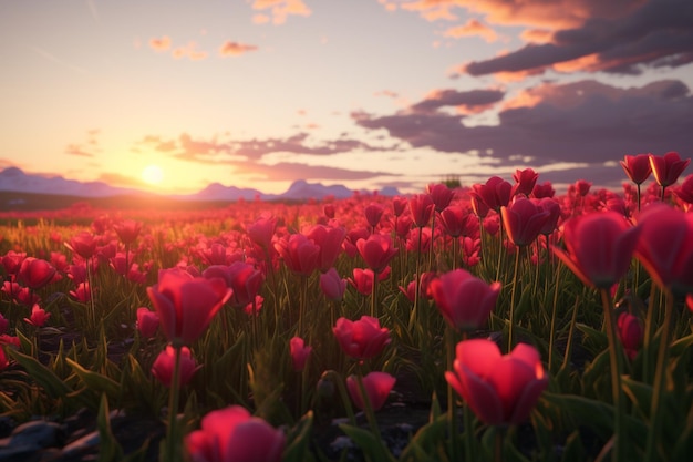 Landscapes of Tulip Fields