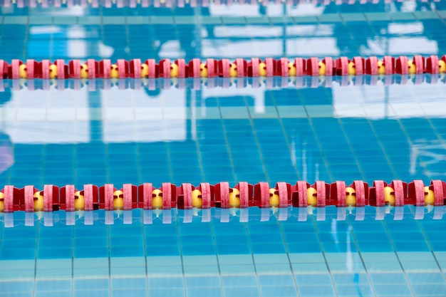 Lanes of a competition swimming pool