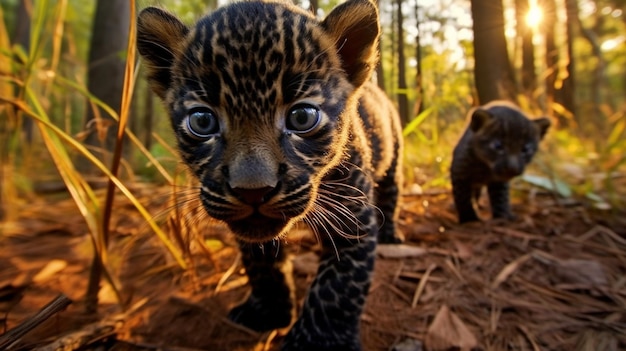 Lankan leopard cub