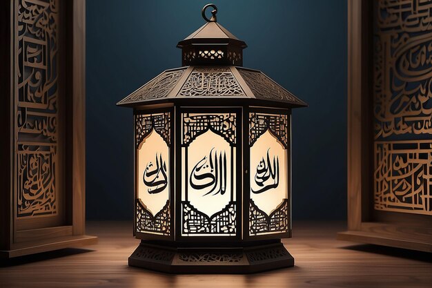 Photo lantern with arabic calligraphy