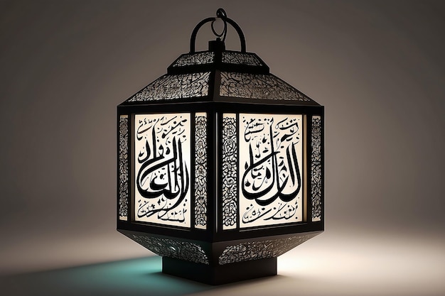 Photo lantern with arabic calligraphy