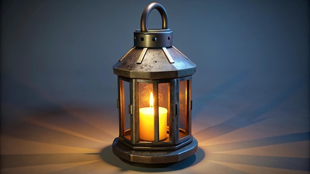 a lantern with a candle inside of it that is lit