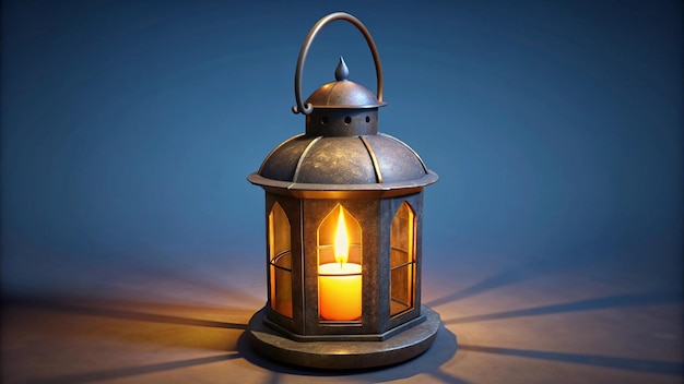 a lantern with a candle inside of it that says quot the light is lit quot