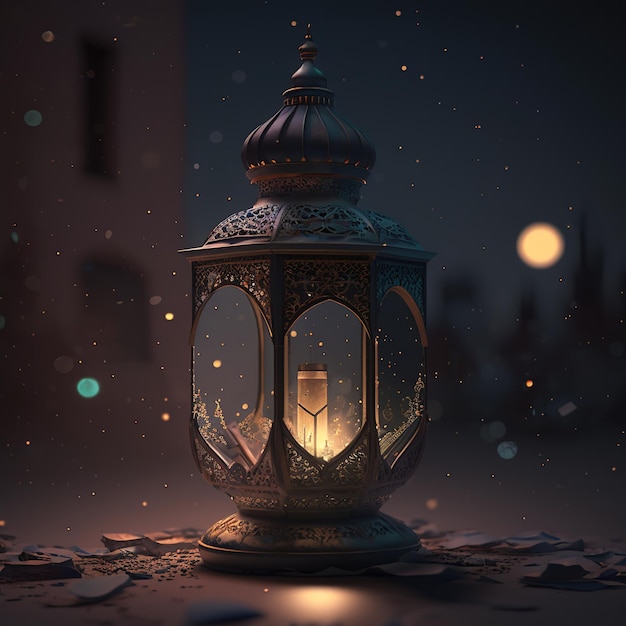 A lantern with the word light on it