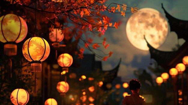 Lanterns Adorning the Ancient Streets of China