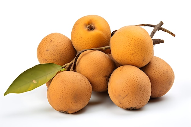 lanzones fruit isolated on white background