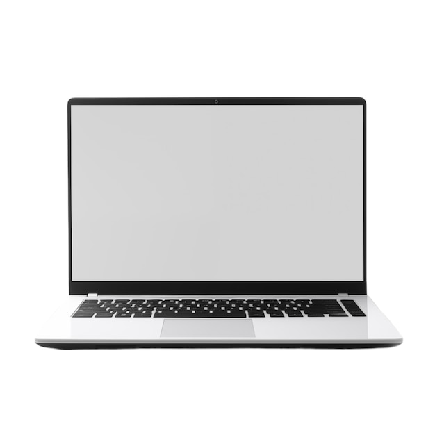 Laptop computer isolated on transparent background