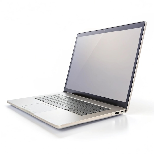 Laptop on a white background 3d rendering Computer generated image