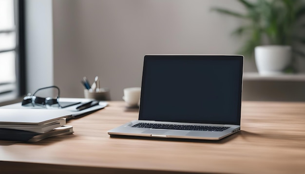 a laptop with a black screen that says  dell  on the screen