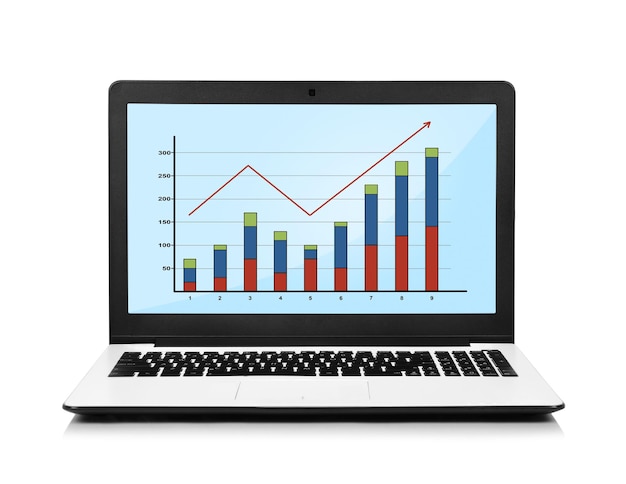 Laptop with chart