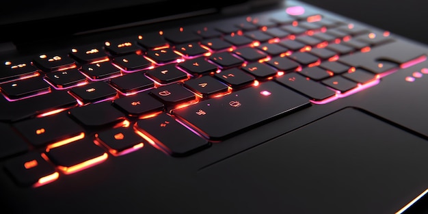 Laptop with Illuminated Keyboard