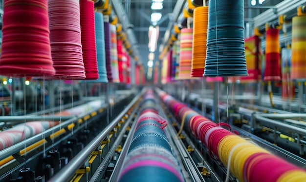 a large amount of colorful plastic cups are lined up in a room