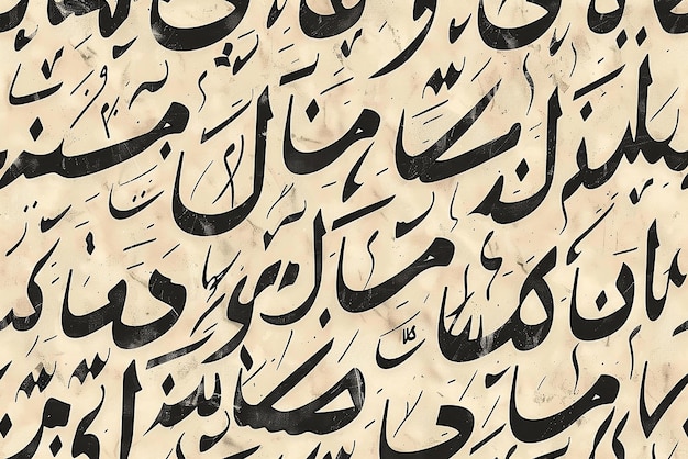 Large Arabic Letters Cream Background with Minimal Pattern