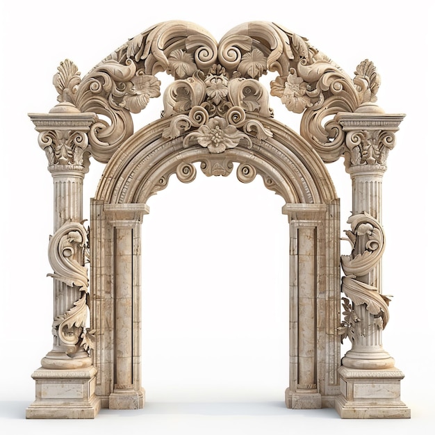 a large arch with a design on it that says the word on it