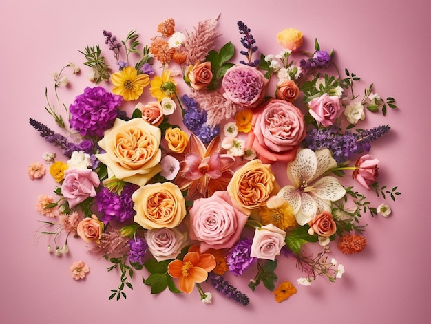 A large arrangement of flowers is surrounded by other flowers.