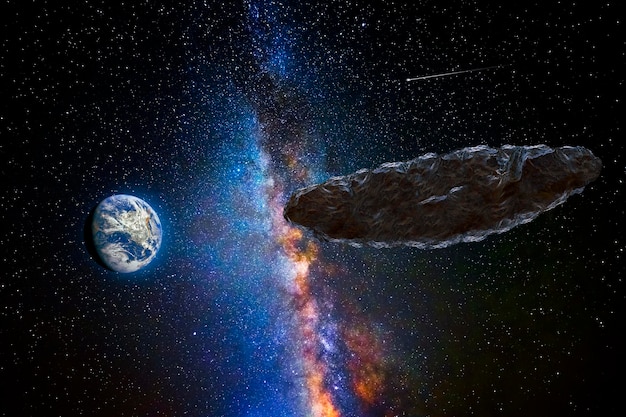 Large asteroid approaching the earth