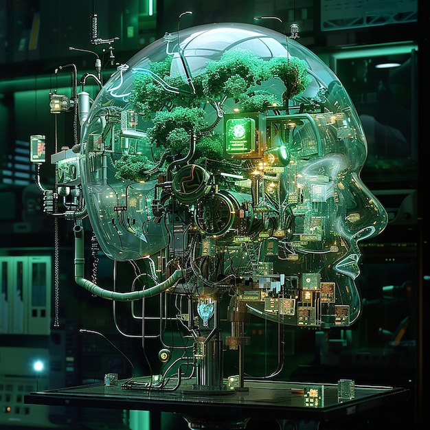 a large ball of electronic parts sits on a table