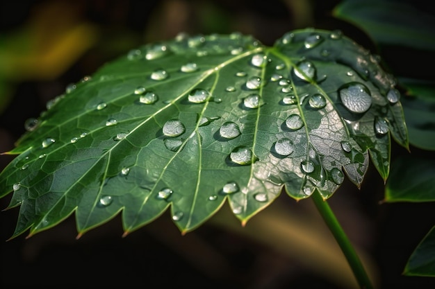 Large beautiful drops of water nature plants and trees