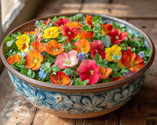 A large beautiful plate of vegetable salad