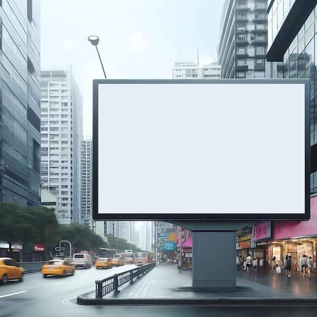 Large billboard mockup on the street