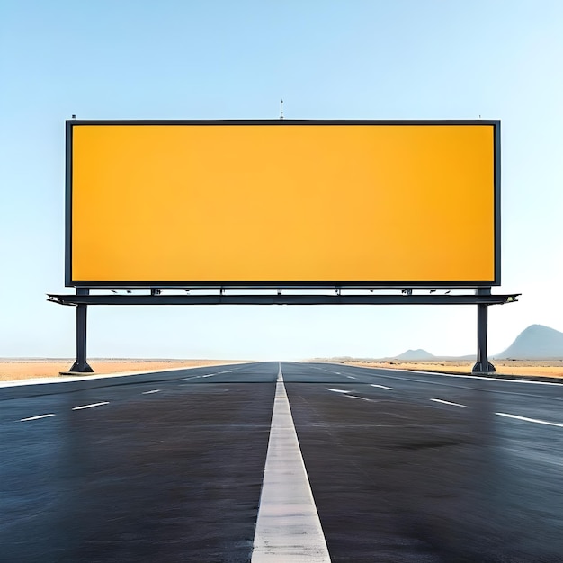 a large billboard on the side of a road that says the road