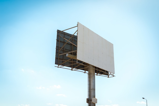 Large blank billboard