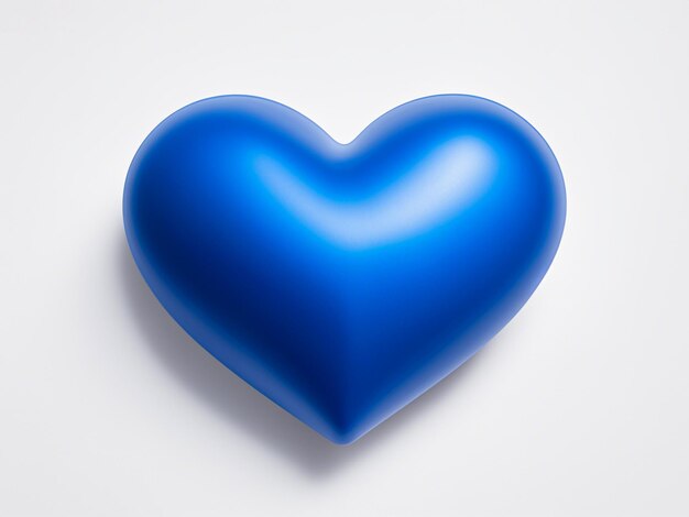 Photo a large blue heartshaped white background