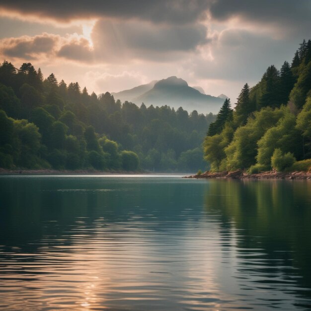 A large body of water surrounded by