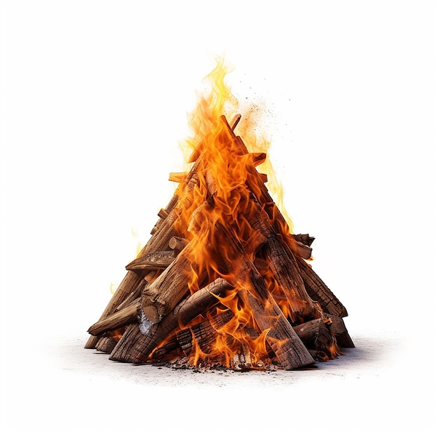 A large bonfire with the word fire on it