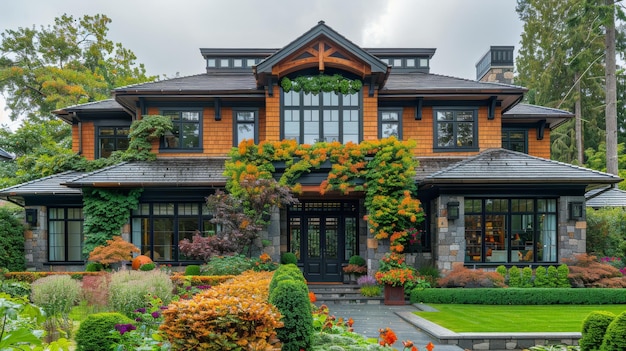 Large Brick House Surrounded by Greenery