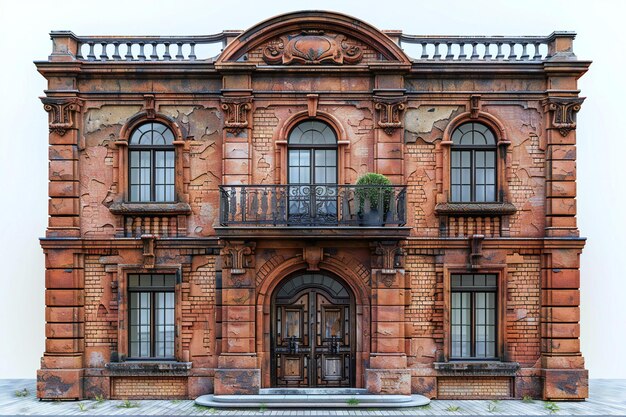 Photo a large brown building with a balcony that says  pompei  on the front