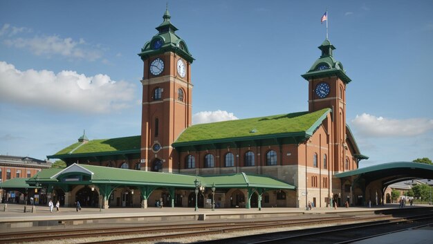 a large building with a clock on the front and the numbers 12 and 7 on the front