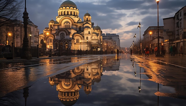 a large building with a dome on the side of it