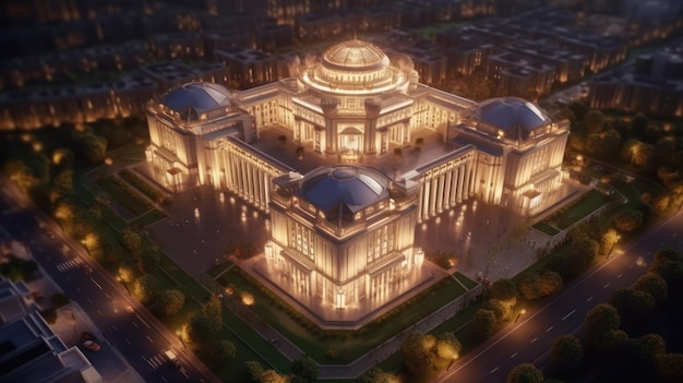 A large building with a large dome and a large dome with the word " god " on it.