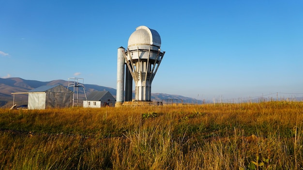 Large buildings of observatory in form of a dome