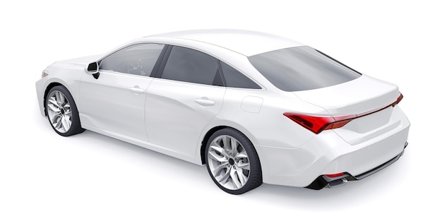 Large business sedan for work and family 3D illustration